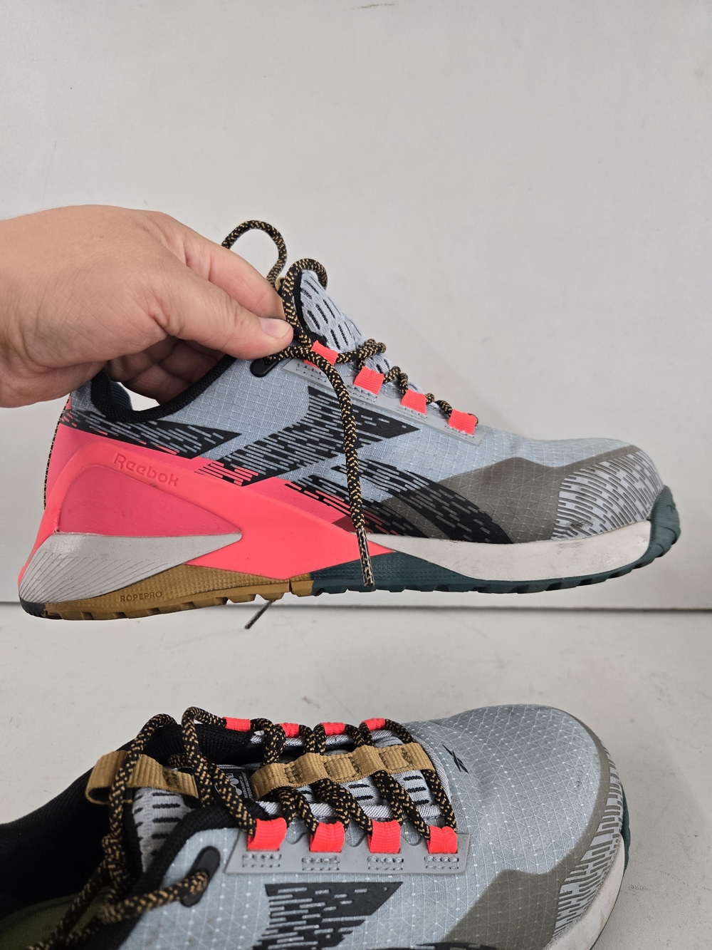 Reebok Woman's Lightweight Running Shoe - Gray with Pink Accents - Picture 7 of 11